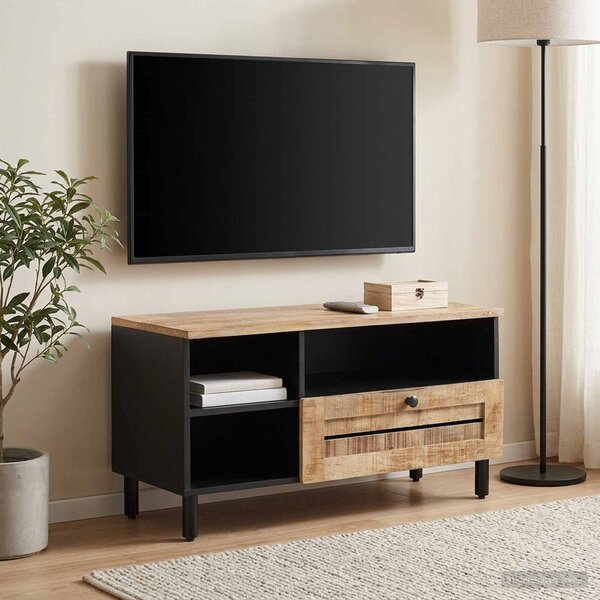 VidaXL Tároló szekrények Barna 80 x 33,5 x 46 cm Tömör Mangófát