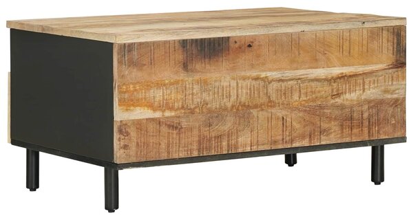 VidaXL Dohányzóasztal Barna és fekete 80 x 54 x 40 cm Tömör Mangófát