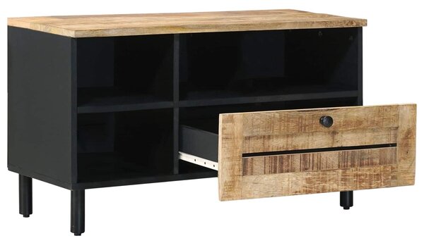 VidaXL Tároló szekrények Barna 80 x 33,5 x 46 cm Tömör Mangófát