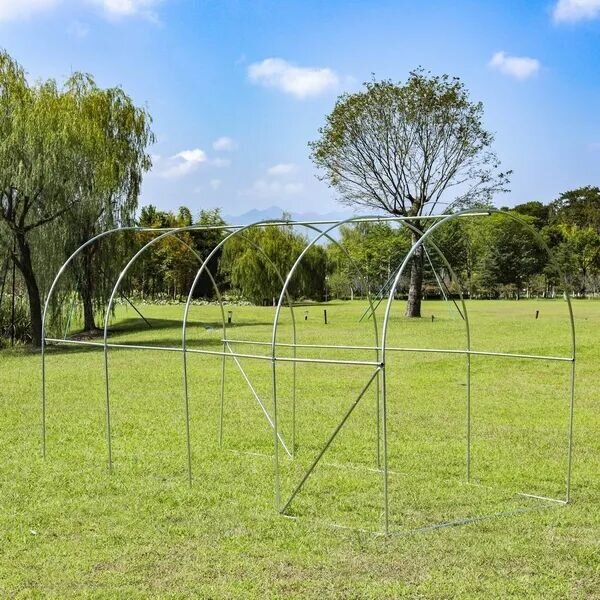 Kerti fóliasátor 6x3x2 m, 18 m², fémvázzal, UV-álló fóliával