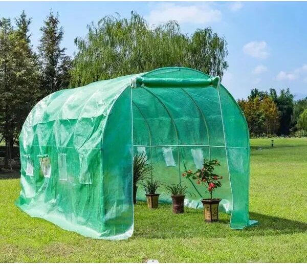 Kerti fóliasátor 6x3x2 m, 18 m², fémvázzal, UV-álló fóliával