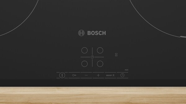 Bosch Serie 4, Indukciós főzőlap, 60 cm, Matt fekete, munkapultra építhető keret nélkül, PIF61ABB5E