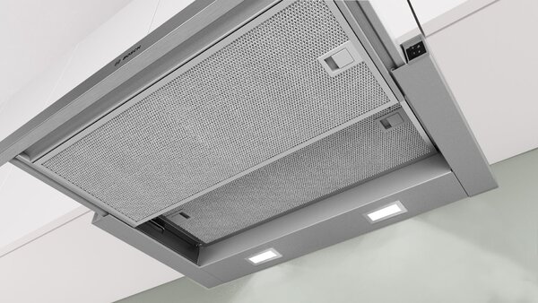 Bosch Serie 2, Teleszkópos páraelszívó, 60 cm, Ezüst, fémes, DFL064W54