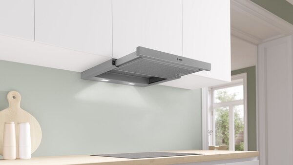 Bosch Serie 2, Teleszkópos páraelszívó, 60 cm, Ezüst, fémes, DFL064W54