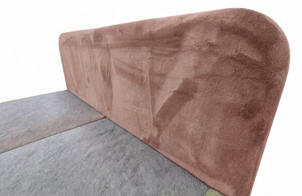 Kárpitozott boxspring ágy FORENA 160x200 cm vintage rózsaszín Matrac: Bonell rugós matrac