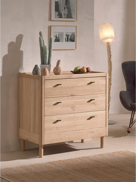 Natúr színű tölgyfa gyerek komód 100x95x55 cm Forrest – Vipack