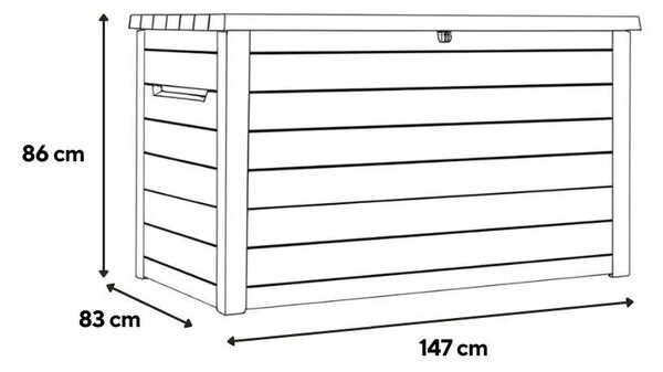 Decocoat műanyag kerti láda 870 l