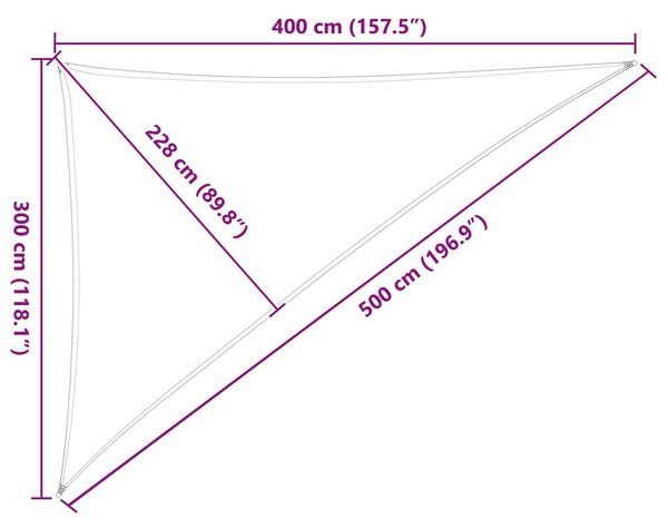 VidaXL Napernyő vitorla Sárga és Fehér 3 x 4 x 5 m