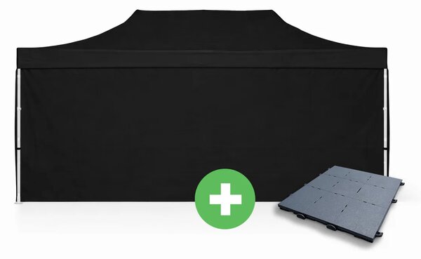 Ollós sátor 3x6m ALU PREMIUM SZETT - tömör oldalfalak + padló szín kék