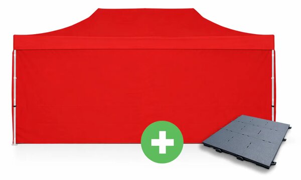 Ollós sátor 3x6m ALU PREMIUM SZETT - tömör oldalfalak + padló szín kék