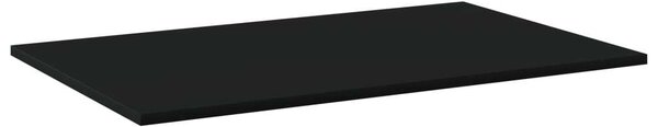 4 db fekete forgácslap könyvespolc lap 80 x 50 x 1,5 cm