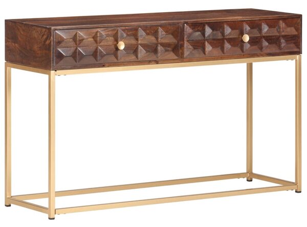 VidaXL tömör mangófa konzolasztal 122 x 36 x 75 cm