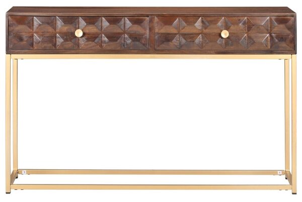 VidaXL tömör mangófa konzolasztal 122 x 36 x 75 cm