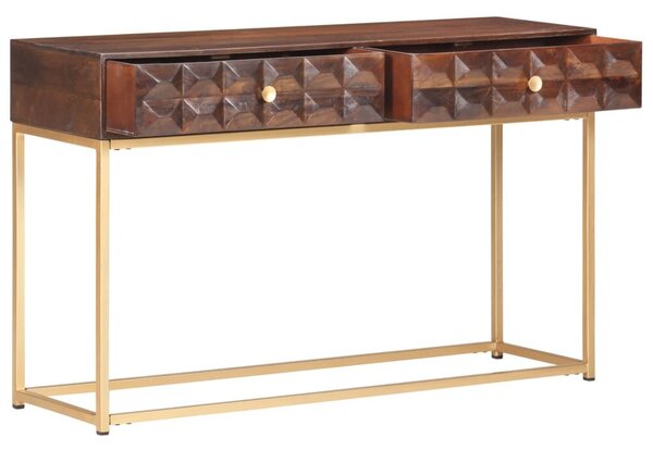 VidaXL tömör mangófa konzolasztal 122 x 36 x 75 cm