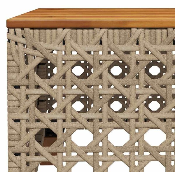 VidaXL 9 részes bézs polyrattan kerti ülőgarnitúra párnákkal