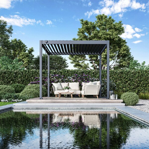 Bioklimatikus acél pergola 3x3m ECOLINE