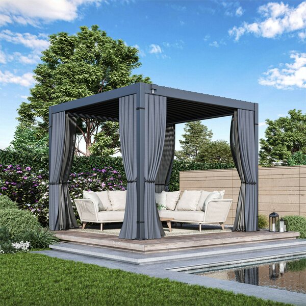 Bioklimatikus acél pergola 3x3m ECOLINE