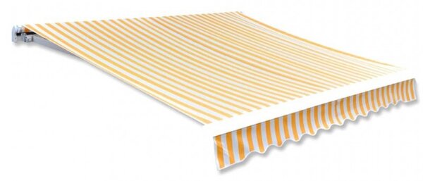 Narancssárga és fehér napellenző ponyva 350 x 250 cm