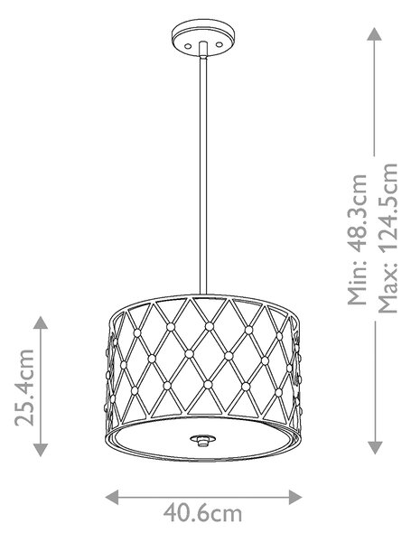 Quoizel klasszikus függeszték brown lattice bézs réz elsqzbrownlatticepm