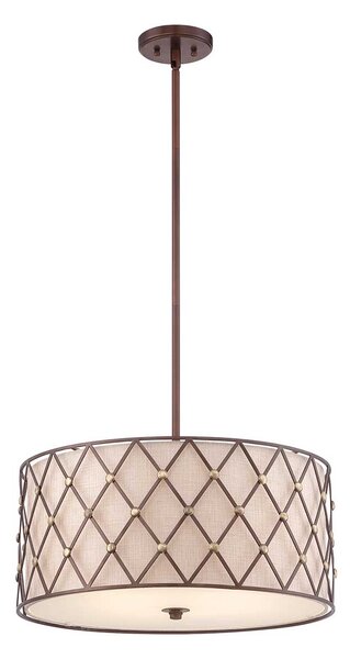 Quoizel klasszikus függeszték brown lattice bézs réz elsqzbrownlatticepl