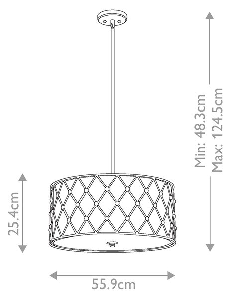 Quoizel klasszikus függeszték brown lattice bézs réz elsqzbrownlatticepl
