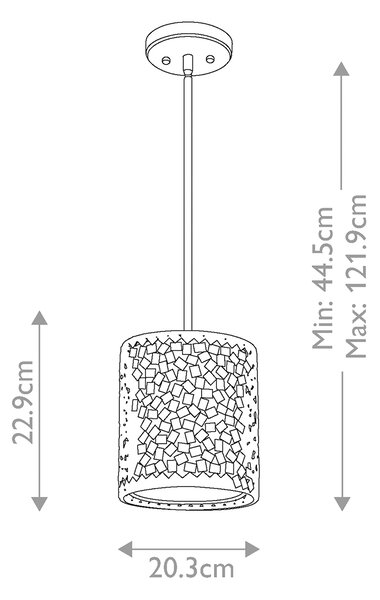 Quoizel klasszikus függeszték confetti fehér ezüst elsqz-confetti-p-s