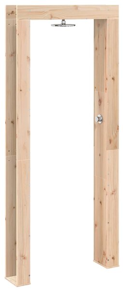 VidaXL Kültéri zuhany 226 cm Tömör fenyőfa és rozsdamentes acél