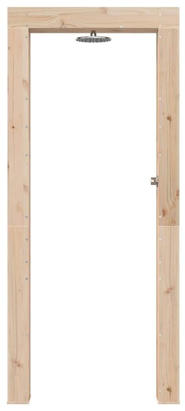 VidaXL Kültéri zuhany 226 cm Tömör fenyőfa és rozsdamentes acél