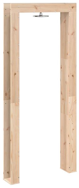 VidaXL Kültéri zuhany 226 cm Tömör fenyőfa és rozsdamentes acél