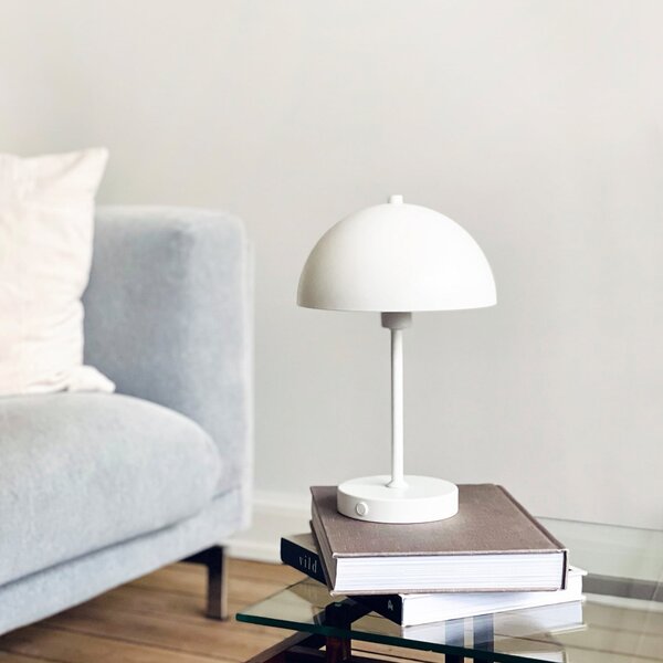 Asztali lámpa Dyberg Larsen, Stockholm, dimmable, Fehér, Nappali, Fém, Skandináv