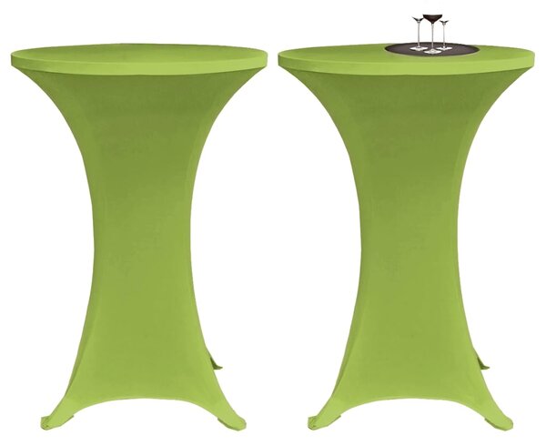 VidaXL 2 db 80 cm-es sztreccs asztalterítő zöld
