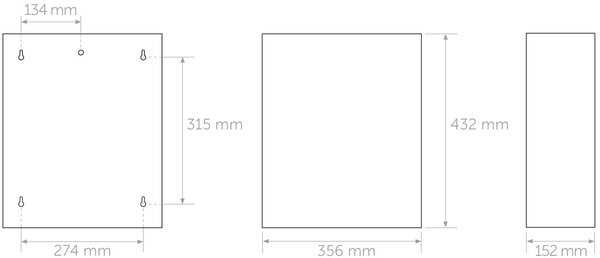 Fali fedő nélküli hulladékgyűjtő, 23 liter, rozsdamentes acél, matt, Silk Touch ujjlenyomatmentes felülettel