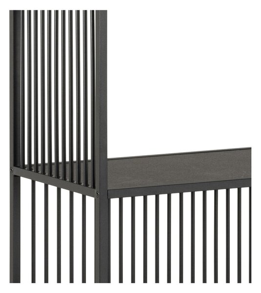 Fekete könyvespolc 120x185x35 cm Strington – Actona