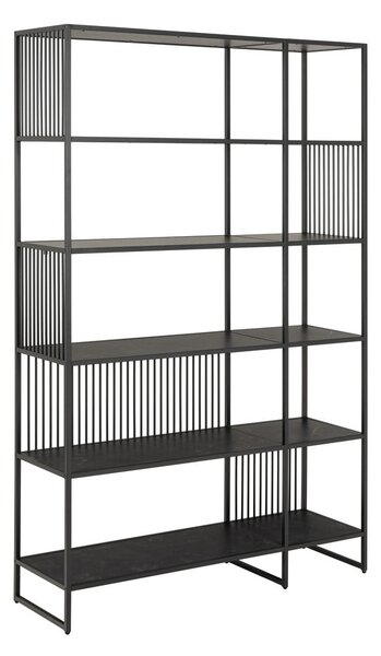 Fekete könyvespolc 120x185x35 cm Strington – Actona