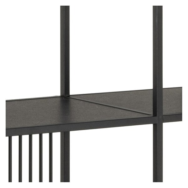 Fekete könyvespolc 120x185x35 cm Strington – Actona