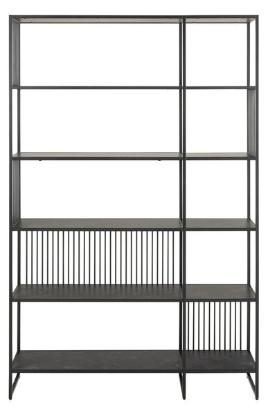 Fekete könyvespolc 120x185x35 cm Strington – Actona