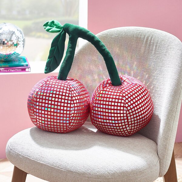 Plüss díszpárna 25x30 cm Disco Cherries – Catherine Lansfield