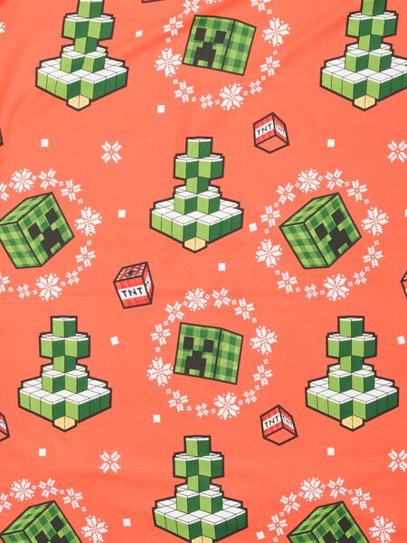 Sinsay - Pamut gyermek ágyneműhuzat garnitúra karácsonyi mintával Minecraft - többszínű