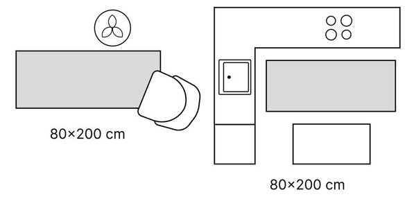 Krémszínű juta futószőnyeg 80x200 cm Bouclé – Hanse Home