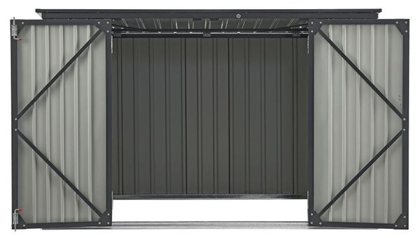 Fém kukatároló 3 kukához felnyitható 200×105×128cm