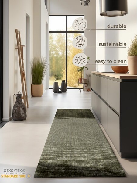 Khaki juta futószőnyeg 80x200 cm Bouclé – Hanse Home