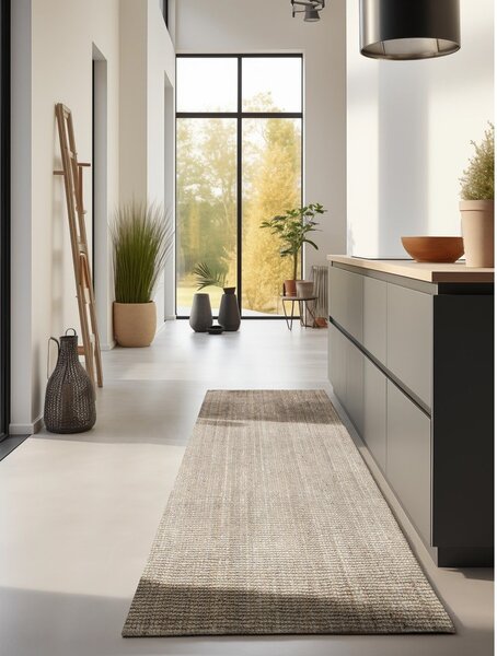Krémszínű juta futószőnyeg 80x200 cm Bouclé – Hanse Home
