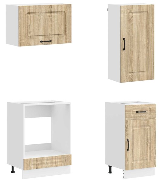 VidaXL Konyhai Egység KALMAR 8 db Sonoma Tölgy Szerelt Fa
