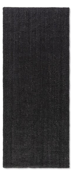 Fekete juta futószőnyeg 80x200 cm Bouclé – Hanse Home