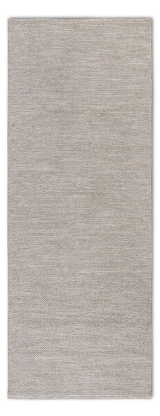 Bézs kézi szövésű gyapjúkeverék futószőnyeg 80x200 cm Pradesh Linen White – Elle Decoration