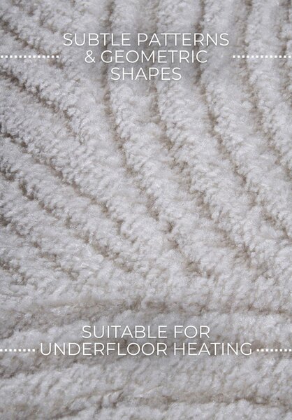 Krémszínű futószőnyeg 80x240 cm Chappe Cream White – Elle Decoration