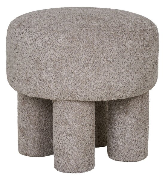 Világosszürke buklé puff Perth – House Nordic