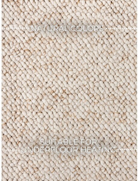 Krémszínű mosható futószőnyeg 80x240 cm Rocco Cream – Elle Decoration