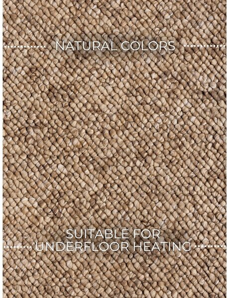 Világosbarna mosható futószőnyeg 80x240 cm Rocco Caramel – Elle Decoration
