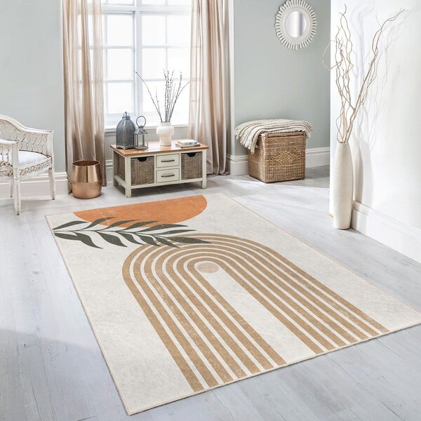 Krémszínű mosható futószőnyeg 80x200 cm Dot Arch – Mila Home